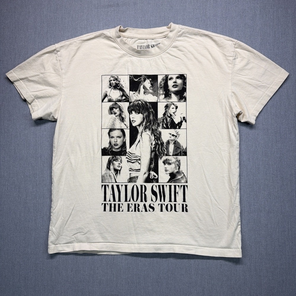 Taylor Swift The Eras Tour 2023 2024 T‎ Shirt Cream Size Medium
